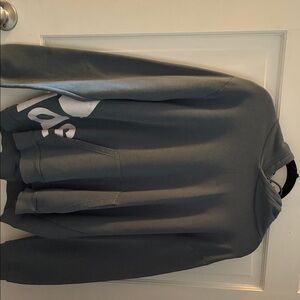 Adidas Dark Gray Hoodie with White Graphic